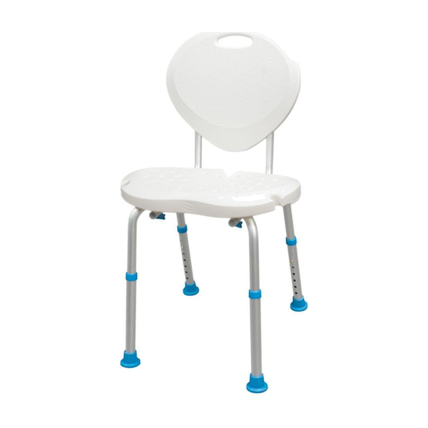 EA/1 ADJUSTABLE BATH AND SHOWER CHAIR WITH NON-SLIP COMFORT SEAT AND BACKREST, WHITE * Drive Medical item surcharge included in sell