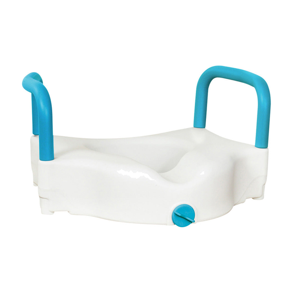 EA/1 AQUASENSE 3-IN-1 CONTOURED RAISED TOILET SEAT 2", REMOVAVLE HANDLES * Drive Medical item surcharge included in sell