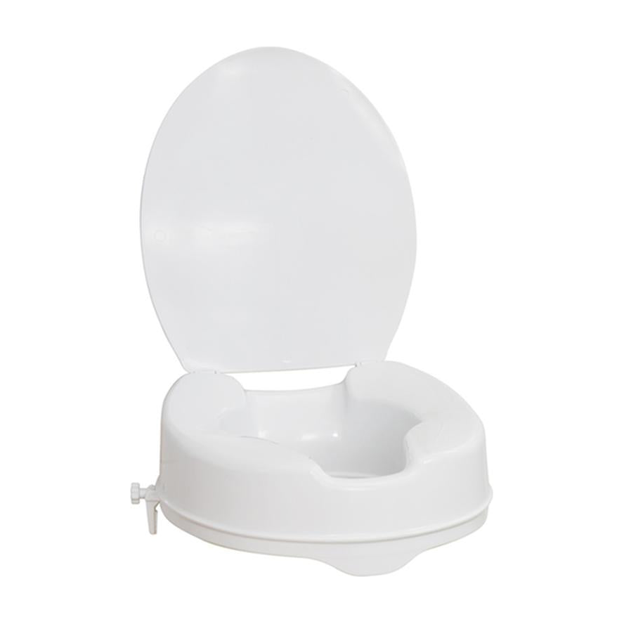 EA/1 RAISED TOILET SEAT WITH LID 4" WHITE * Drive Medical item surcharge included in sell