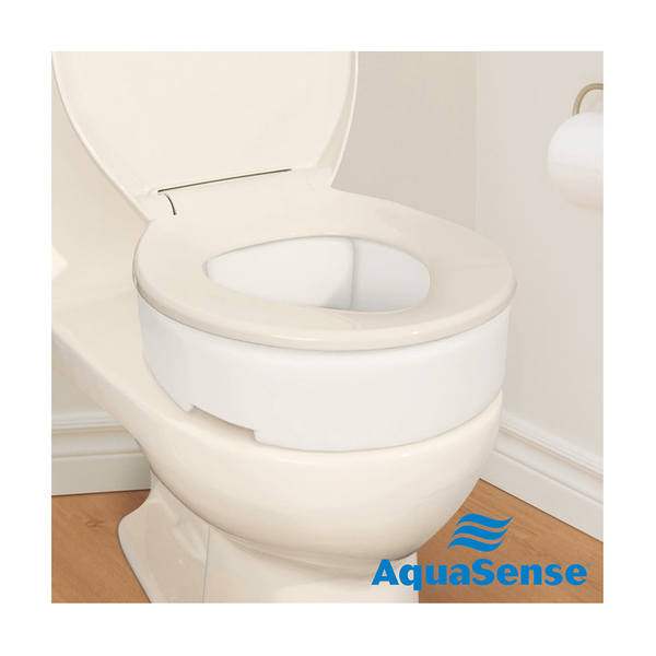 EA/1 AQUASENSE STANDARD TOILET SEAT RISER WITH HINGE, 3 1/2" HEIGHT, WT CAPACITY 300LBS * Drive Medical item surcharge included in sell