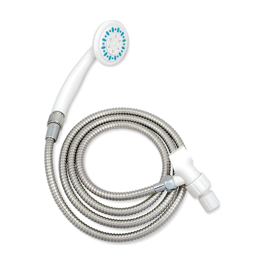EA/1 3 SETTING HANDHELD SHOWER HEAD WITH 80" ULTRA-LONG STAINLESS STEEL HOSE, WHITE * Drive Medical item surcharge included in sell