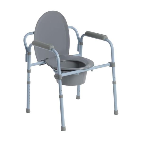 EA/1 FOLDING STEEL COMMODE, 350LBS * Drive Medical item surcharge included in sell