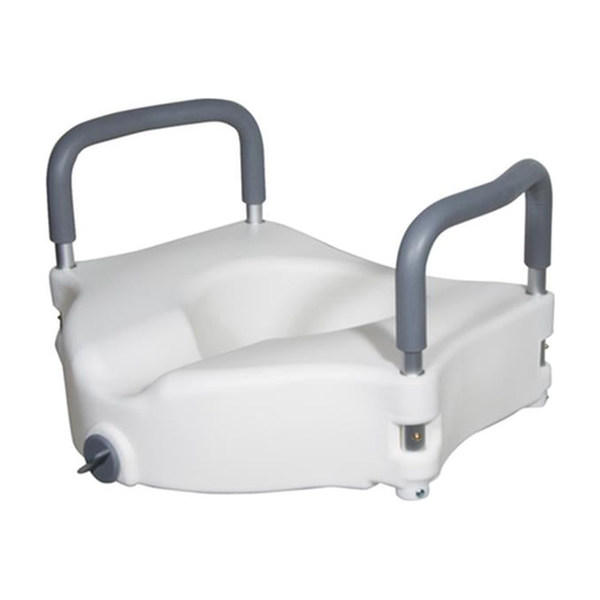 EA/1 ELEVATED RAISED TOILET SEAT WITH REMOVABLE PADDED ARMS, STANDARD SEAT * Drive Medical item surcharge included in sell