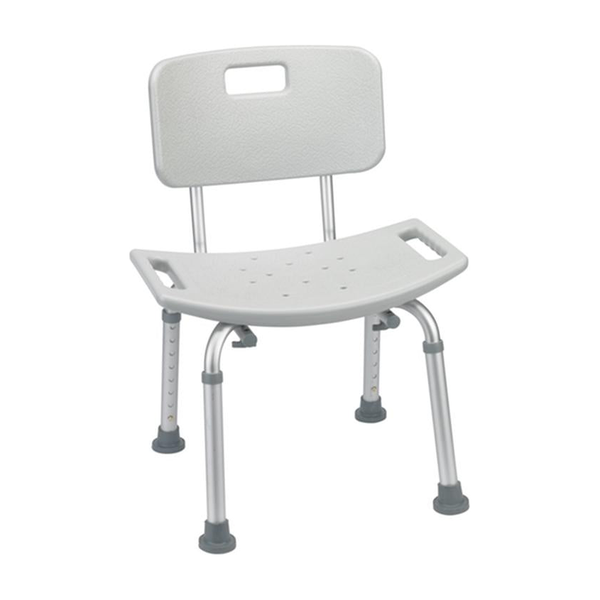 EA/1 BATHROOM SAFETY SHOWER TUB BENCH CHAIR WITH BACK, GRAY * Drive Medical item surcharge included in sell