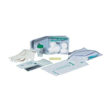 BX/20 CATHETER TRAY 15FR RED RUBBER CATH, GLOVE, JELLY, DRAPE, UNDERPAD, FORCEP, SPECIMEN