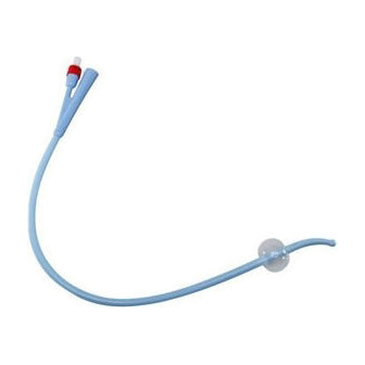 BX/10 DOVER 100% SILICONE 2-WAY FOLEY CATHETER, COUDE, 14FR 5CC