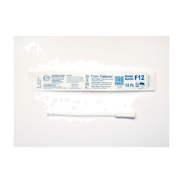 BX/30 CURE INTERMITTENT CATH FEMALE 12FR 6IN STRAIGHT TIP