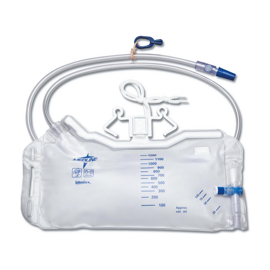 EA/1 URINARY DRAINAGE BAG, 1200ML, LATEX FREE.