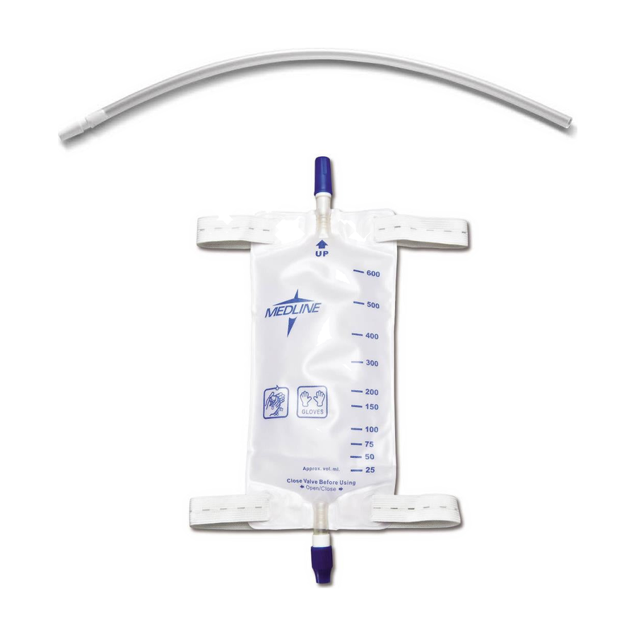 EA/1 URINARY LEG DRAINAGE BAG WITH ELASTIC STRAP, 18" EXTENSION TUBING, MEDIUM, 20OZ