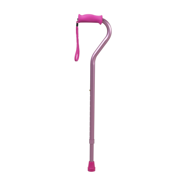 EA/1 PCP OFFSET CANE (30-39") SILICONE HANDLE 7/8" ALUMINUM METALLIC ROSE SLIP-RESISTANT TIP 300LBS