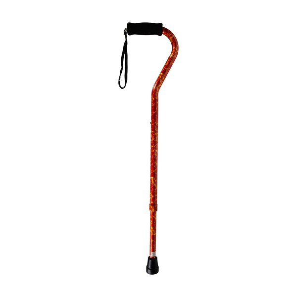 EA/1 ADJUSTABLE OFFSET HANDLE ALUMINIUM CANE, SUN BURST