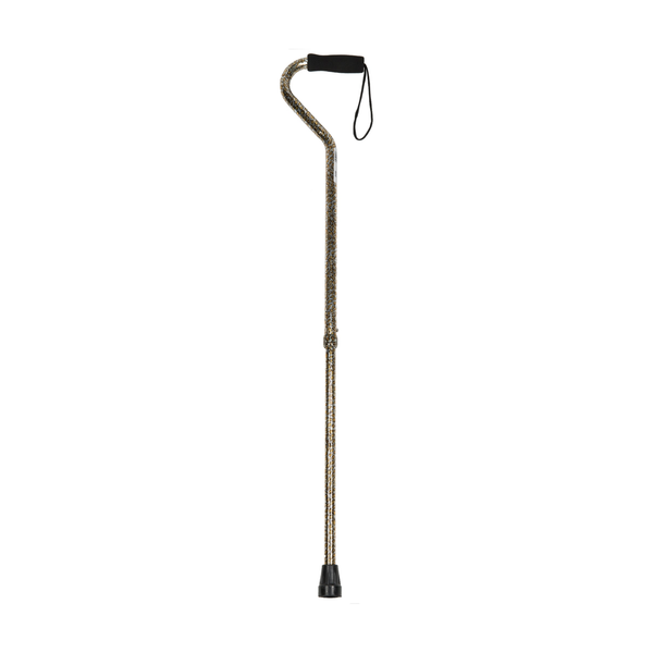 EA/1 ADJUSTABLE OFFSET HANDLE ALUMINIUM CANE, CHEETAH