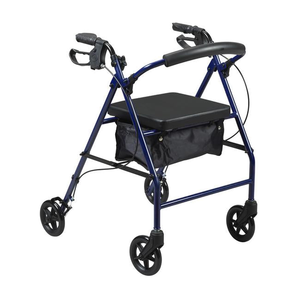 EA/1 ROLLATOR BLUE FLIP-UP REMOVABLE BACKREST/NYLON BASKET