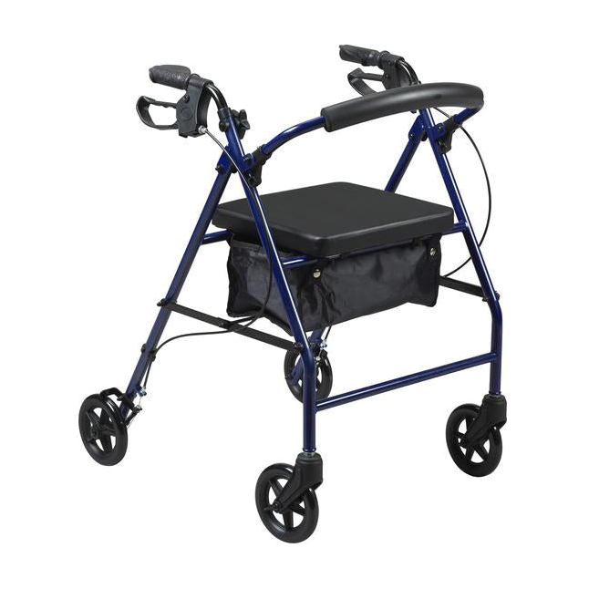 EA/1 ROLLATOR BLUE FLIP-UP REMOVABLE BACKREST/NYLON BASKET