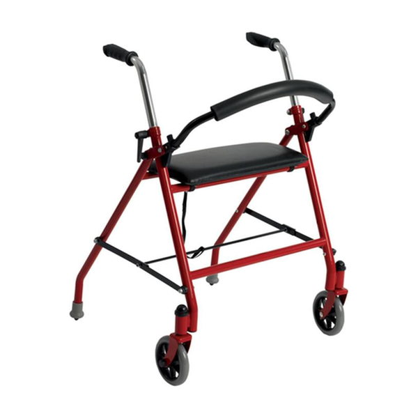 EA/1 TWO WHEELED WALKER WITH SEAT, RED * Drive Medical item surcharge included in sell