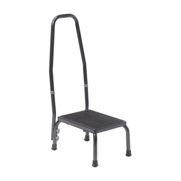 EA/1 FOOTSTOOL WITH NON SKID RUBBER PLATFORM AND HANDRAIL * Drive Medical item surcharge included in sell