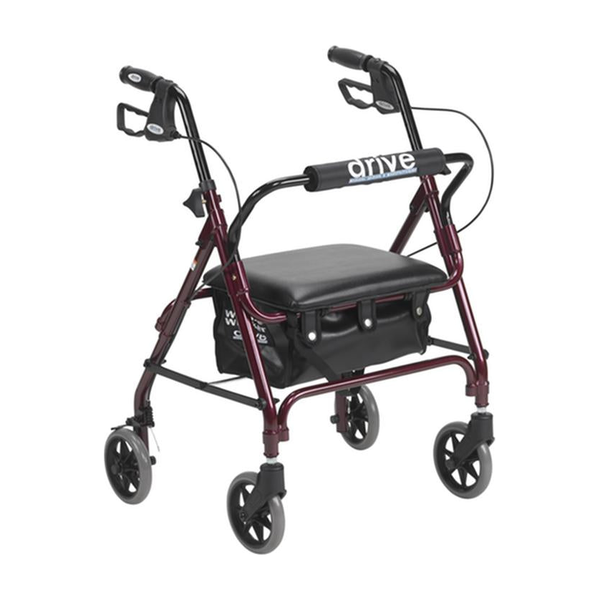 EA/1 JUNIOR ROLLATOR ROLLING WALKER WITH PADDED SEAT, RED * Drive Medical item surcharge included in sell