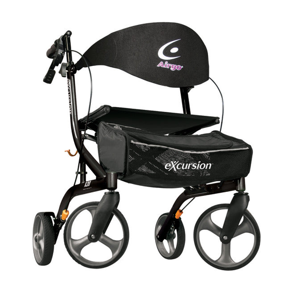 EA/1 AIRGO EXCURSION X20 LIGHTWEIGHT SIDE-FOLD ROLLATOR, BLACK * Drive Medical item surcharge included in sell