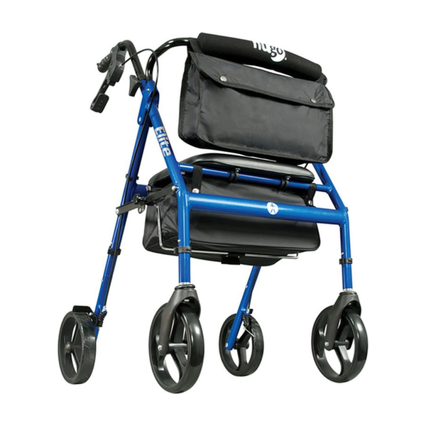 EA/1 HUGO ELITE ROLLING WALKER WITH A SEAT, BASKET AND BACK REST, BLUE * Drive Medical item surcharge included in sell