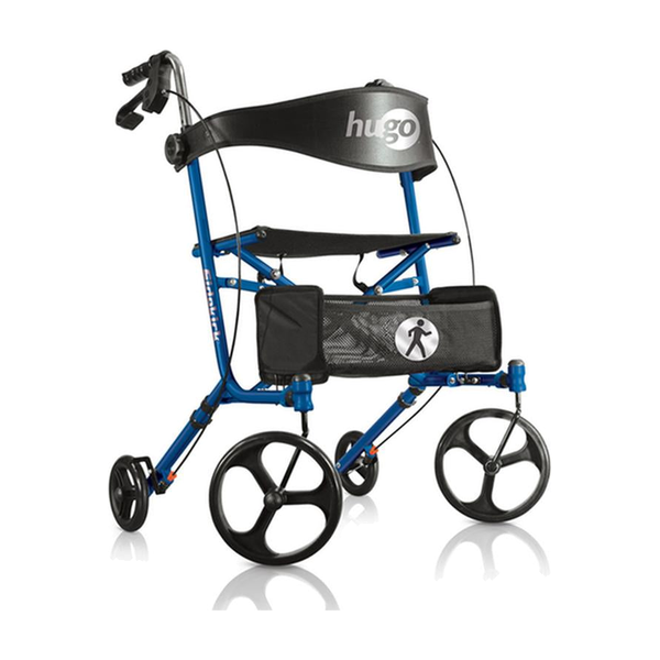 EA/1 HUGO SIDEKICK SIDE-FOLDING ROLLING WALKER WITH A SEAT, BACKREST AND BASKET, BLUE, WT CAPACITY 2 * Drive Medical item surcharge included in sell