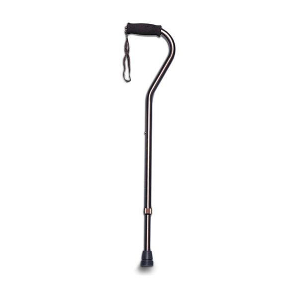 EA/1 ADJUSTABLE OFFSET HANDLE CANE WITH FOAM GRIP, BRONZE * Drive Medical item surcharge included in sell
