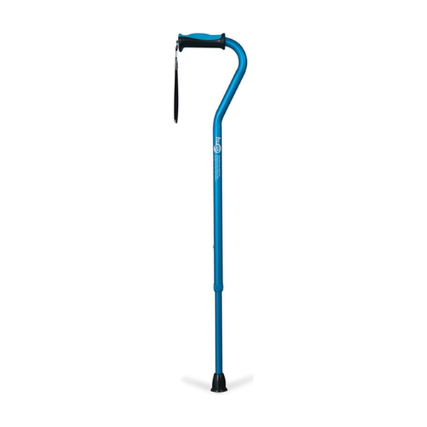 EA/1 ADJUSTABLE OFFSET HANDLE CANE WITH REFLECTIVE STRAP, AQUAMARINE * Drive Medical item surcharge included in sell