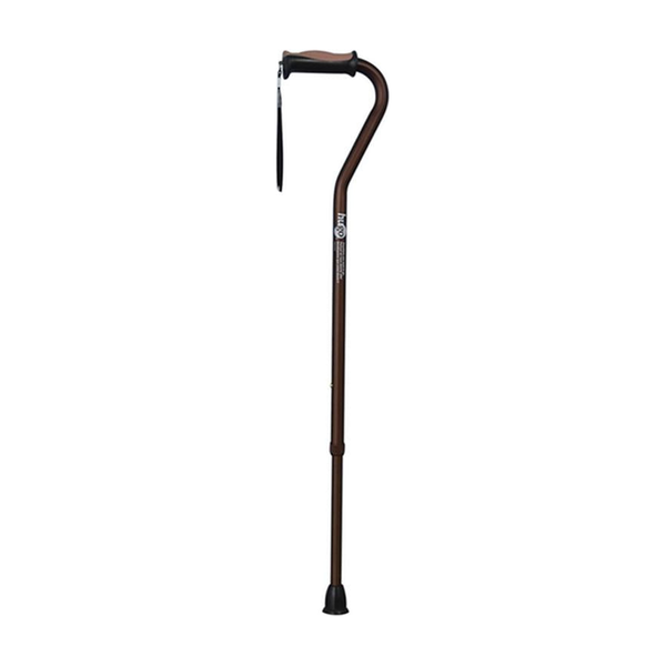 EA/1 ADJUSTABLE OFFSET HANDLE CANE WITH REFLECTIVE STRAP, COCOA * Drive Medical item surcharge included in sell