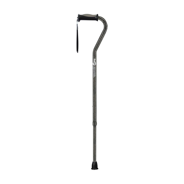 EA/1 ADJUSTABLE OFFSET HANDLE CANE WITH REFLECTIVE STRAP, CARBON SWIRLS * Drive Medical item surcharge included in sell