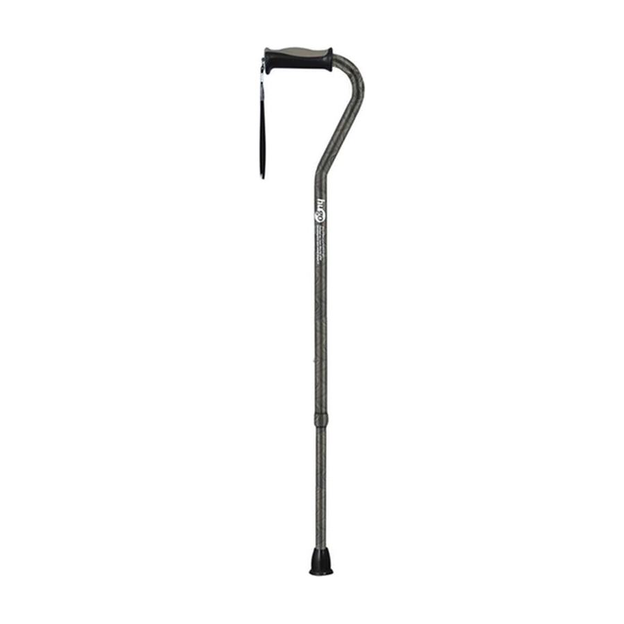 EA/1 ADJUSTABLE OFFSET HANDLE CANE WITH REFLECTIVE STRAP, CARBON SWIRLS * Drive Medical item surcharge included in sell