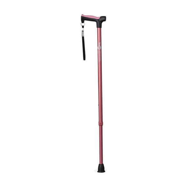 EA/1 ADJUSTABLE DERBY HANDLE CANE WITH REFLECTIVE STRAP, ROSE * Drive Medical item surcharge included in sell