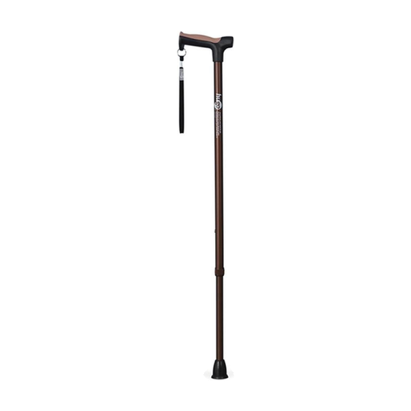 EA/1 ADJUSTABLE DERBY HANDLE CANE WITH REFLECTIVE STRAP, COCOA * Drive Medical item surcharge included in sell
