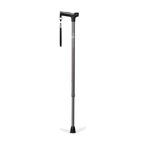 EA/1 ADJUSTABLE DERBY HANDLE CANE WITH REFLECTIVE STRAP, SMOKE * Drive Medical item surcharge included in sell