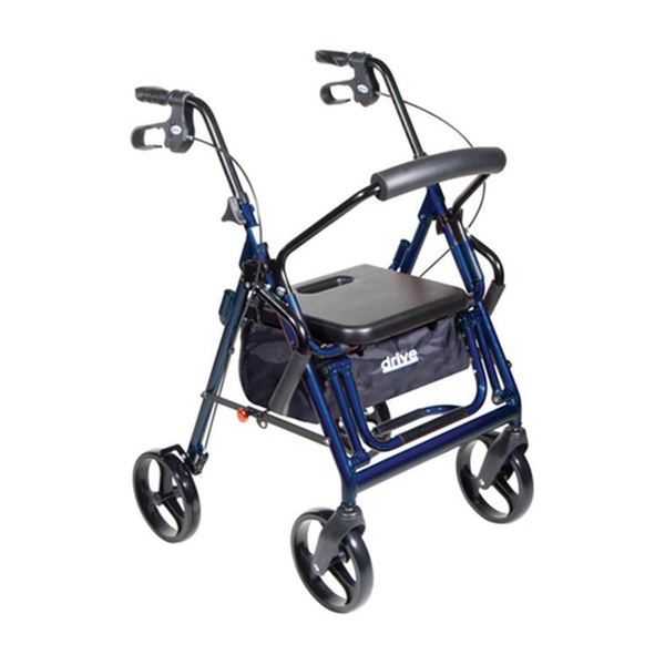 EA/1 DUET DUAL FUNCTION TRANSPORT WHEELCHAIR ROLLATOR ROLLING WALKER, BLUE * Drive Medical item surcharge included in sell