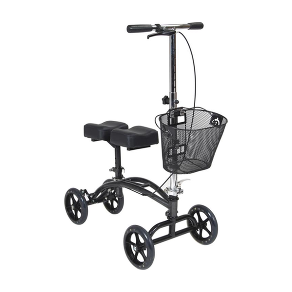 EA/1 DUAL PAD STEERABLE KNEE WALKER KNEE SCOOTER WITH BASKET, ALTERNATIVE TO CRUTCHES * Drive Medical item surcharge included in sell