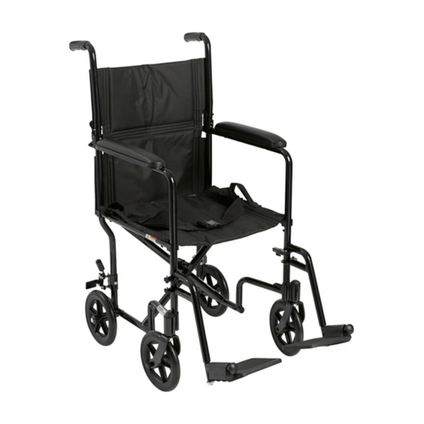 EA/1 LIGHTWEIGHT TRANSPORT WHEELCHAIR, 19" SEAT, BLACK * Drive Medical item surcharge included in sell