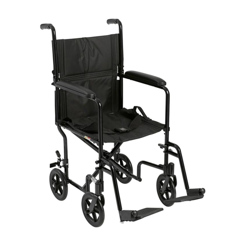 EA/1 LIGHTWEIGHT TRANSPORT WHEELCHAIR, 19" SEAT, BLACK * Drive Medical item surcharge included in sell