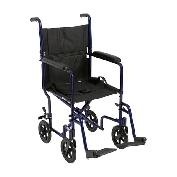 EA/1 LIGHTWEIGHT TRANSPORT WHEELCHAIR, 19" SEAT, BLUE * Drive Medical item surcharge included in sell