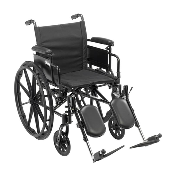 EA/1 CRUISER X4 LIGHTWEIGHT DUAL AXLE WHEELCHAIR WITH ADJUSTABLE DETACHABLE ARMS, DESK ARMS, ELEVATI * Drive Medical item surcharge included in sell