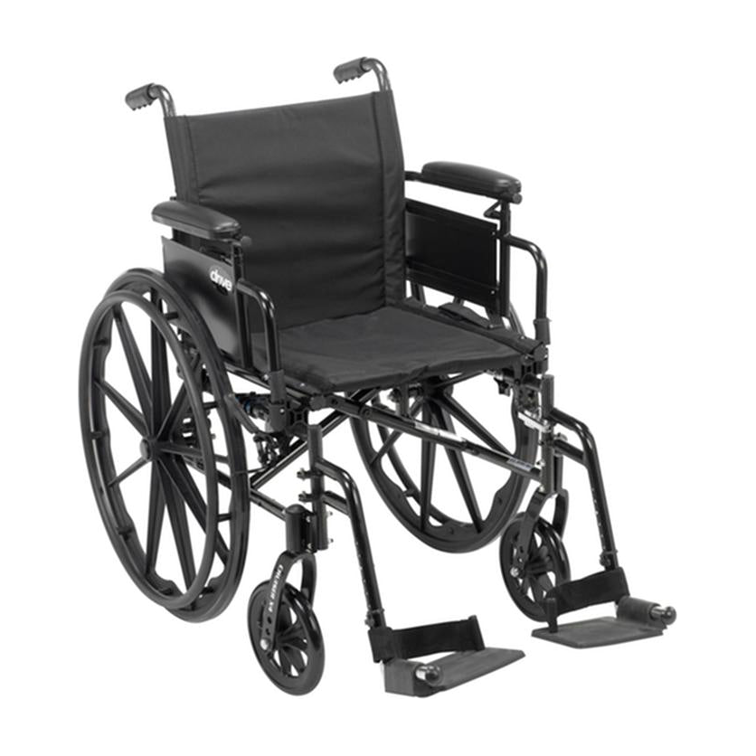 EA/1 CRUISER X4 LIGHTWEIGHT DUAL AXLE WHEELCHAIR WITH ADJUSTABLE DETACHABLE ARMS, DESK ARMS, SWING A * Drive Medical item surcharge included in sell