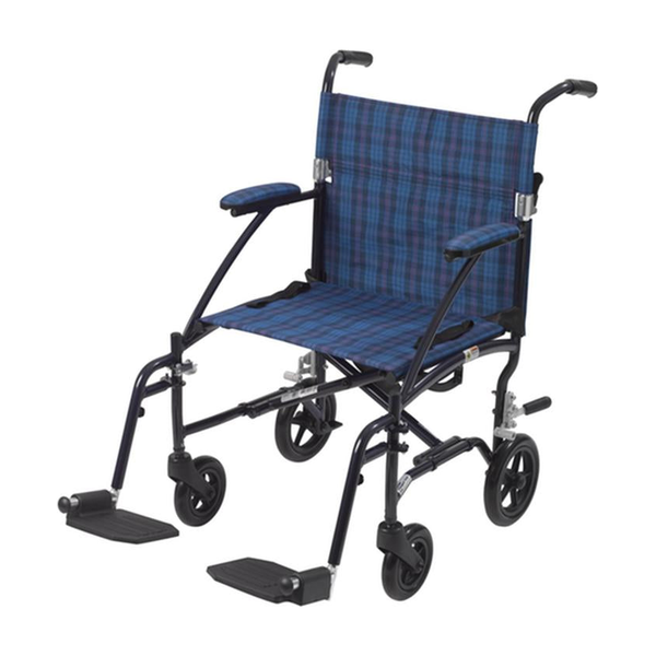 EA/1 FLY LITE ULTRA LIGHTWEIGHT TRANSPORT WHEELCHAIR, BLUE * Drive Medical item surcharge included in sell