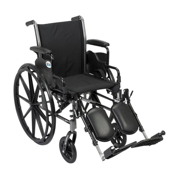 EA/1 CRUISER III LIGHT WEIGHT WHEELCHAIR WITH FLIP BACK REMOVABLE ARMS, DESK ARMS, ELEVATING LEG RES * Drive Medical item surcharge included in sell