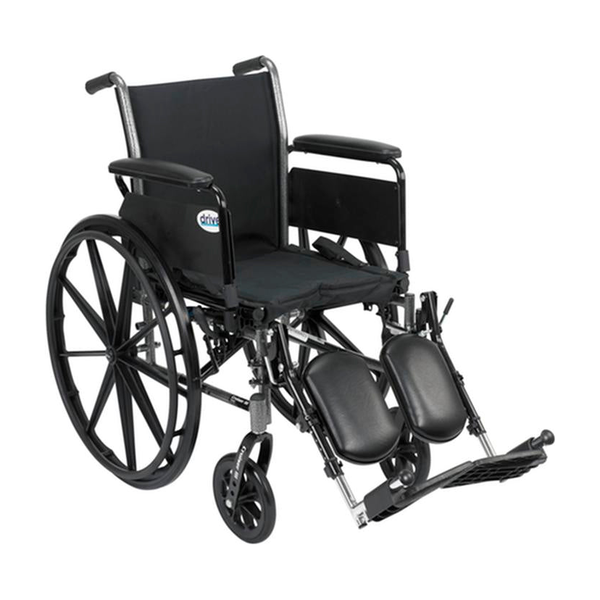 EA/1 CRUISER III LIGHT WEIGHT WHEELCHAIR WITH FLIP BACK REMOVABLE ARMS, FULL ARMS, ELEVATING LEG RES * Drive Medical item surcharge included in sell