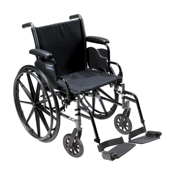 EA/1 CRUISER III LIGHT WEIGHT WHEELCHAIR WITH FLIP BACK REMOVABLE ARMS, DESK ARMS, SWING AWAY FOOTRE * Drive Medical item surcharge included in sell