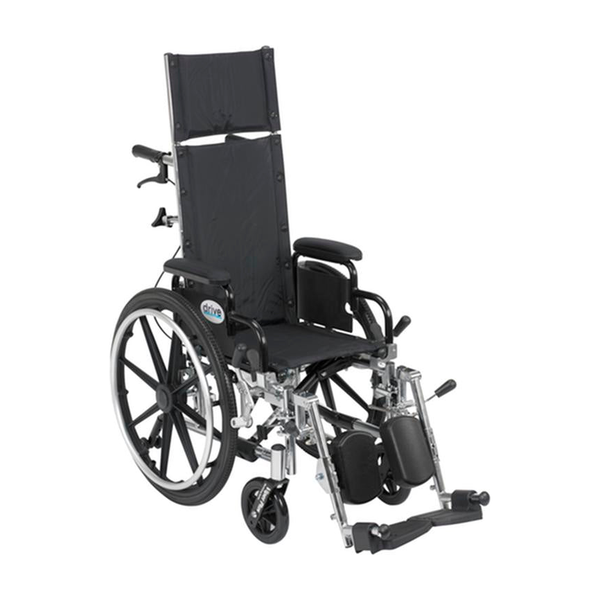 EA/1 VIPER PLUS LIGHT WEIGHT RECLINING WHEELCHAIR WITH ELEVATING LEG RESTS AND FLIP BACK DETACHABLE * Drive Medical item surcharge included in sell