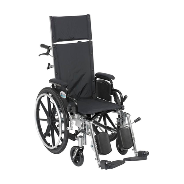 EA/1 VIPER PLUS LIGHT WEIGHT RECLINING WHEELCHAIR WITH ELEVATING LEG RESTS AND FLIP BACK DETACHABLE * Drive Medical item surcharge included in sell
