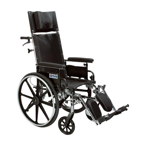 EA/1 VIPER PLUS GT FULL RECLINING WHEELCHAIR, DETACHABLE DESK ARMS, 20" SEAT * Drive Medical item surcharge included in sell