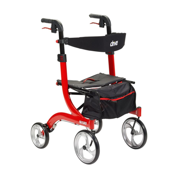 EA/1 NITRO EURO STYLE ROLLATOR ROLLING WALKER, RED Heavy Item * Drive Medical item surcharge included in sell
