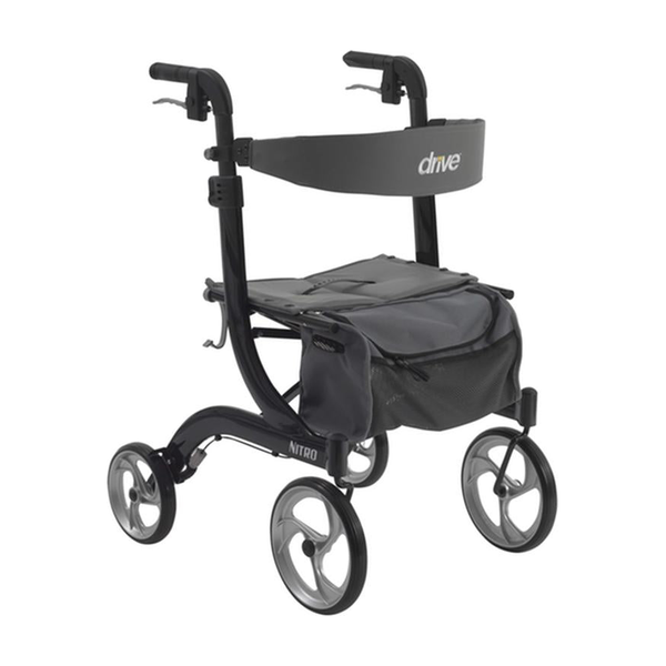 EA/1 NITRO EURO STYLE ROLLATOR ROLLING WALKER, BLACK * Drive Medical item surcharge included in sell