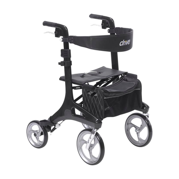 EA/1 NITRO ELITE CF CARBON FIBER ROLLATOR ROLLING WALKER, BLACK * Drive Medical item surcharge included in sell