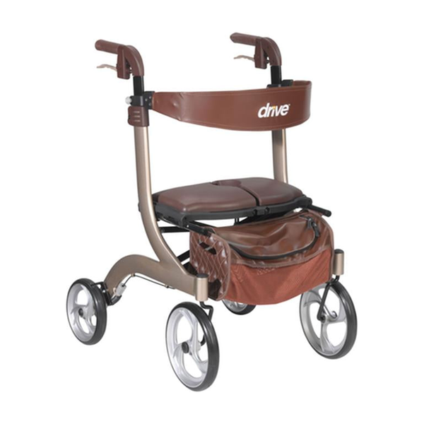 EA/1 NITRO DLX EURO STYLE ROLLATOR ROLLING WALKER, CHAMPAGNE * Drive Medical item surcharge included in sell